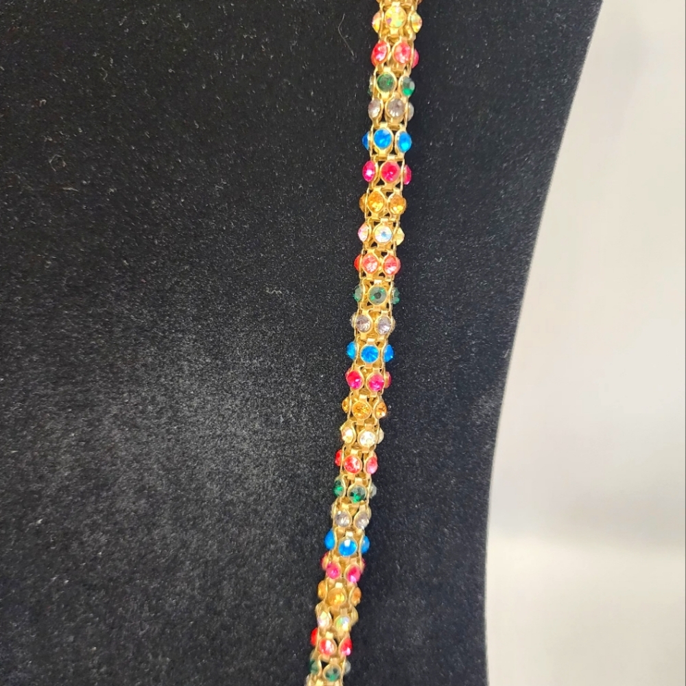 Betsey Johnson Pink and Blue Necklace Vibrant Beaded Design - Picture 3 of 14